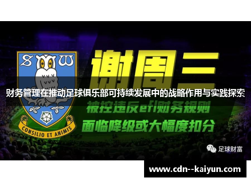 财务管理在推动足球俱乐部可持续发展中的战略作用与实践探索